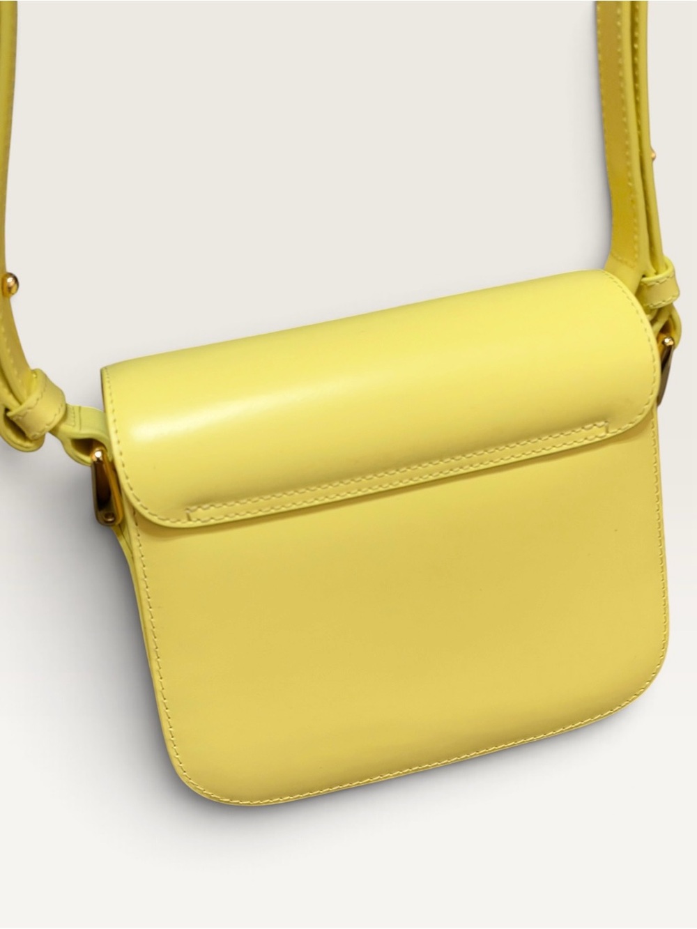 A.P.C. Lemon Yellow Leather Crossbody with Gold Hardware - Picture 5 of 8